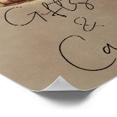 ブロンズ白熱［赤熱］光を放つランタンカード&ギフトテーブルサイン ポスター (角)