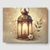 ブロンズ白熱［赤熱］光を放つランタン素朴ロマン結婚ス ゲストブック (裏面)