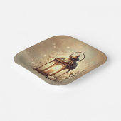 ブロンズ白熱［赤熱］光を放つランタン素朴ロマン結婚ス ペーパープレート (傾斜あり)