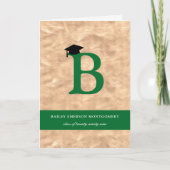 ブロンズ箔モノグラムアルファベットBモダンフォトグラード 招待状 (正面)