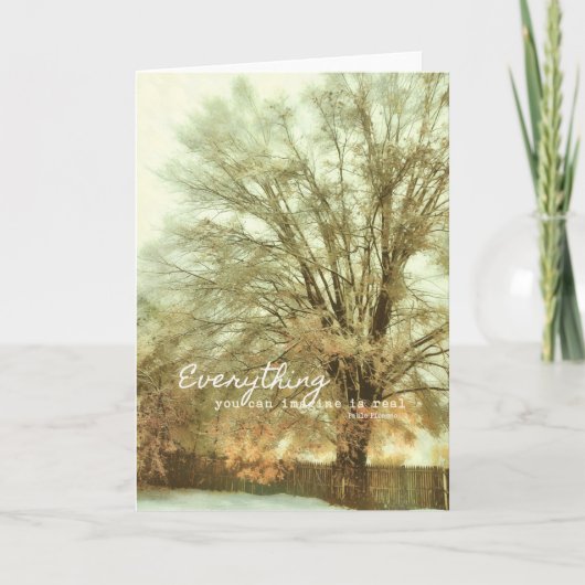 ブロンズ箔押し グリーティングカード サンキューカード (正面)