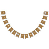 ブロンズ結婚の8周年記念写真カスタム写真 バンティングフラッグ (全)