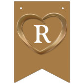 ブロンズ結婚の8周年記念写真カスタム写真 バンティングフラッグ (第2の旗)