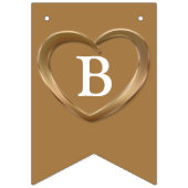 ブロンズ結婚の8周年記念写真カスタム写真 バンティングフラッグ (第1の旗)