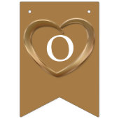 ブロンズ結婚の8周年記念写真カスタム写真 バンティングフラッグ (第3の旗)