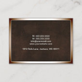 ブロンズ縁どチョーフュールチュビービジネスカード 名刺 (裏面)