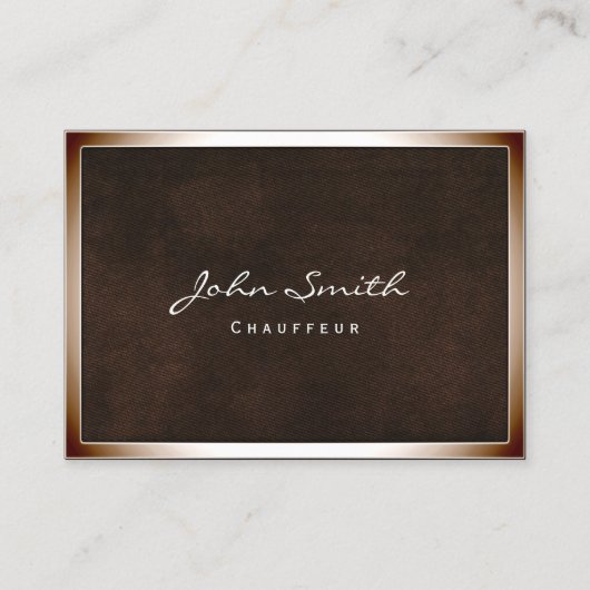 ブロンズ縁どチョーフュールチュビービジネスカード 名刺 (正面)