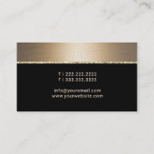 ブロンズ縁どメクアップアーティスト美容師サロン 名刺 (裏面)