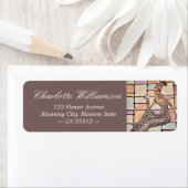 ブロンズ美しいアドレス ラベル (インサイチュ)