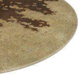 ブロンズ背景の木のシルエット カッティングボード (角)