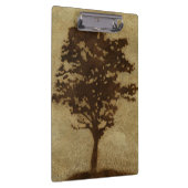 ブロンズ背景の木のシルエット クリップボード (右)