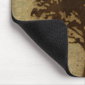 ブロンズ背景の木のシルエット マウスパッド (コーナー)