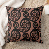 ブロンズ自然とブラックファーンフォンドスワール クッション (ブランケット)