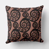 ブロンズ自然とブラックファーンフォンドスワール クッション (裏面)