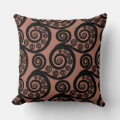 ブロンズ自然とブラックファーンフォンドスワール クッション (正面)