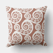 ブロンズ自然とホワイトコルのカールパターン クッション (裏面)