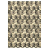 ブロンズ色の丸みを帯びた形状、光沢のある光金ゴールド テーブルクロス (正面)