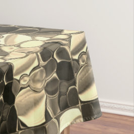 ブロンズ色の丸みを帯びた形状、光沢のある光金ゴールド テーブルクロス