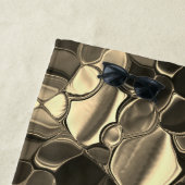 ブロンズ色の丸みを帯びた形状、光沢のある光金ゴールド ビーチタオル (インサイチュ)