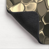 ブロンズ色の丸みを帯びた形状、光沢のある光金ゴールド マウスパッド (コーナー)