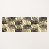 ブロンズ色の丸みを帯びた形状、光沢のある光金ゴールド ヨガマット (正面(横))