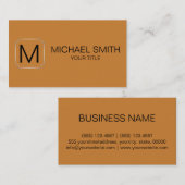 ブロンズ色の背景 名刺 (正面/裏面)