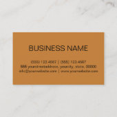 ブロンズ色の背景 名刺 (裏面)