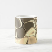 ブロンズ色またはベージュ、光沢のある丸い形状 コーヒーマグカップ (中央)