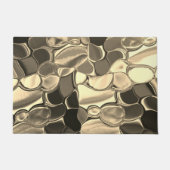 ブロンズ色またはベージュ、光沢のある丸い形状 ドアマット (正面)