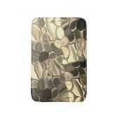 ブロンズ色またはベージュ、光沢のある丸い形状 バスマット (正面縦)