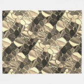 ブロンズ色またはベージュ、光沢のある丸い形状 フリースブランケット (正面(横))