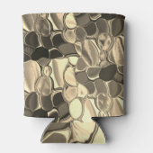 ブロンズ色またはベージュ、光沢のある丸い形状 缶クーラー (裏面)