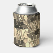 ブロンズ色またはベージュ、光沢のある丸い形状 缶クーラー (缶裏面)