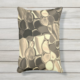 ブロンズ色、澄ん金ゴールド、光沢の丸い形状 アウトドアクッション