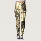 ブロンズ色、澄ん金ゴールド、光沢の丸い形状 レギンス (正面)