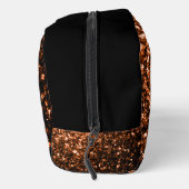 ブロンズ茶色のフェイクグリッターキラキラ黒モノグラム ドップキット (右)