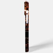 ブロンズ茶色のフェイクグリッタースパークルスモノグラム Case-Mate iPhoneケース (裏面 / 左)