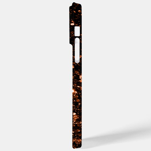 ブロンズ茶色の銅フェイクグリッターの輝き文字 Case-Mate iPhoneケース (裏面 / 左)