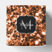 ブロンズ茶色の銅フェイクグリッターはモノグラムを輝かす フェイバーボックス (上部)