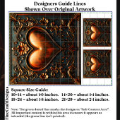 ブロンズ華美ハートパネル/タイルEJ6デコページ 薄葉紙