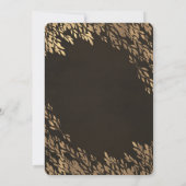 ブロンズ葉金ゴールドブラウンシック素朴ズ 招待状 (裏面)