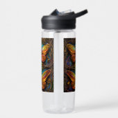 ブロンズ蝶オンアクアブルー ウォーターボトル (左面)