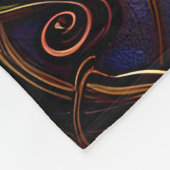 ブロンズ蝶オンアクアブルー フリースブランケット (角)