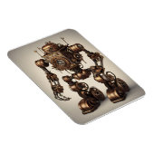 ブロンズ製スチームパンクロボット彫刻 マグネット (右側)