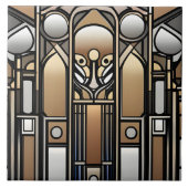 ブロンズ調とシルバー調アールヌーボー タイル (正面)