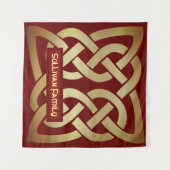 ブロンズ調ケルト結び目模様 タペストリー (正面(横))