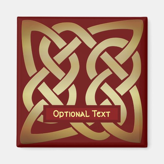 ブロンズ調ケルト結び目模様 マグネット (正面)