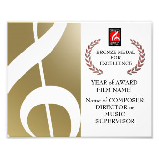 ブロンズ賞状 フォトプリント           