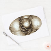 'ブロンズ輝き'ステッカー 楕円形シール (封筒)