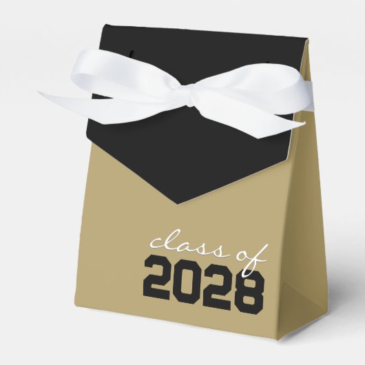 ブロンズ金ゴールドとブラックの卒業特典ボックス フェイバーボックス (正面サイド)